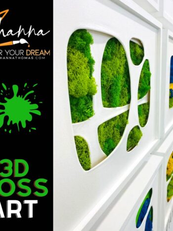 Green Moss Art 3D on Canvas by Zhanna Thomas