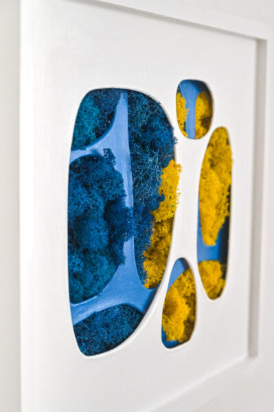 Blue Wall Art - Mossart 3D Painting by Zhanna Thomas | Framed wall art