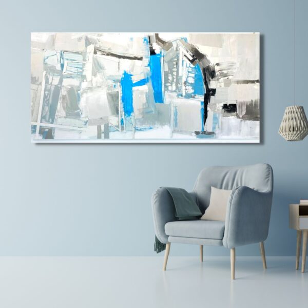 Painting - Blue Lagoon painting in home office ideas by Zhanna Thomas